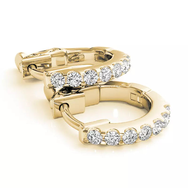 Lab Diamond Pavé Huggie Hoop Earrings