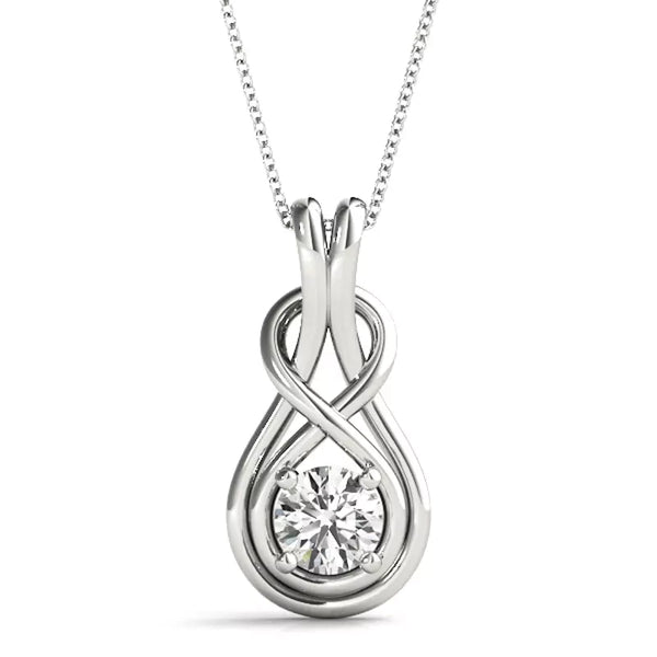 Lab Grown Diamond Love Knot Pendant