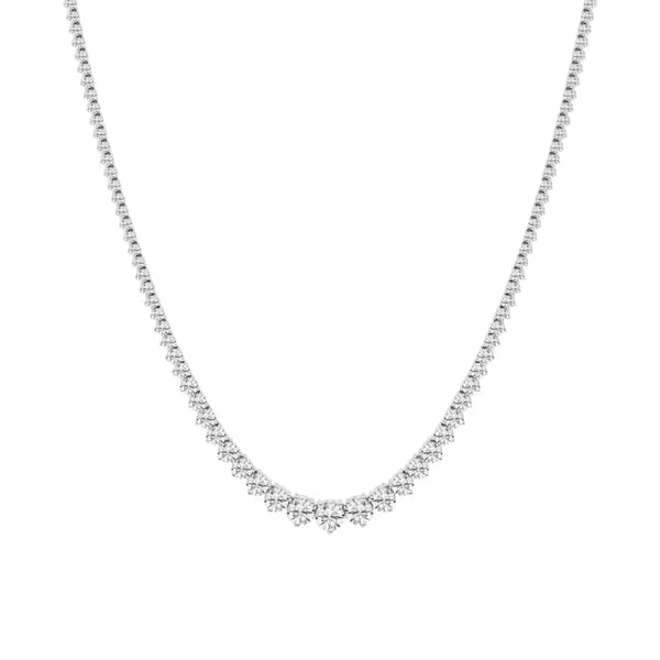 Round Lab Diamond Graduated Riviera Necklace (10 ct. tw.)